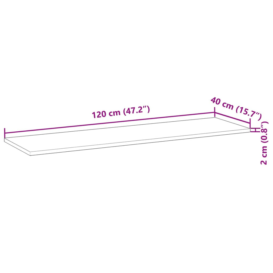 Wandschap Zwevend Olieafwerking Massief Acaciahout Donkerbruin 1 120 x 40 x 2 cm