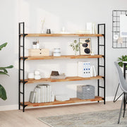 Wandschappen 2 st 120x20x4 cm acaciahout