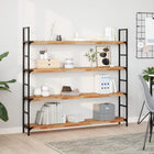 Wall shelves 4 pcs floating oil-finished 120x20x4 cm acacia wood