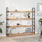 Wall shelves 3 pcs floating oil finish 140x20x4 cm acacia wood