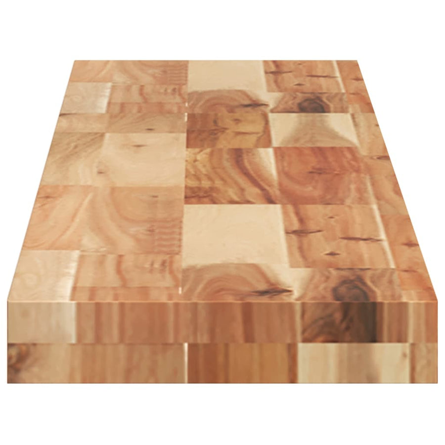 Wandschap zwevend olieafwerking 160x20x4 cm massief acaciahout