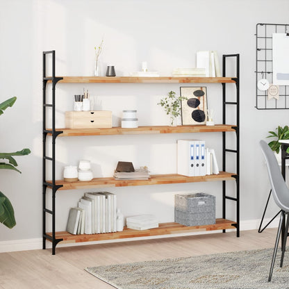 Wandschappen 3 st zwevend olieafwerking 160x20x4 cm acaciahout