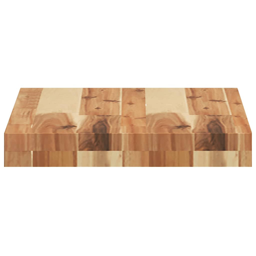 Wandschappen 2 st zwevend olieafwerking 40x30x4 cm acaciahout