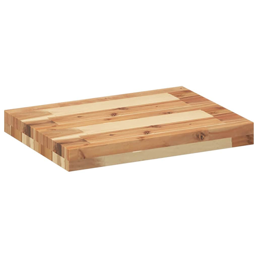 Wandschappen 2 st zwevend olieafwerking 40x30x4 cm acaciahout