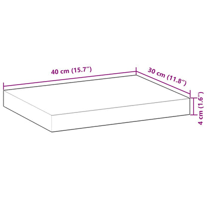 Wandschappen 3 st zwevend olieafwerking 40x30x4 cm acaciahout