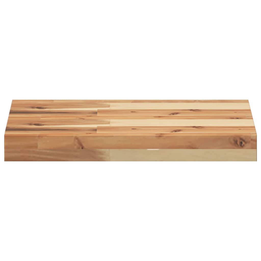 Wandschappen 2 st zwevend olieafwerking 60x30x4 cm acaciahout