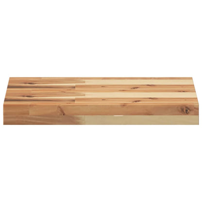 Wandschappen 2 st zwevend olieafwerking 60x30x4 cm acaciahout