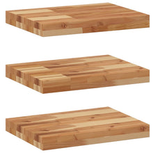 Wandschappen 3 st zwevend olieafwerking 60x30x4 cm acaciahout