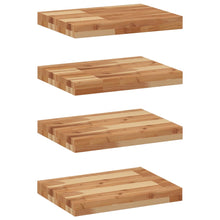 Wandschappen 4 st zwevend olieafwerking 60x30x4 cm acaciahout