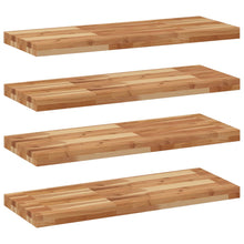 Wandschappen 4 st zwevend olieafwerking 80x30x4 cm acaciahout