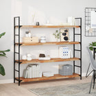 Wandplanken acaciahout 4 stuks zwevend