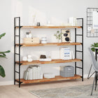 Wall shelf floating oil finish 160x30x4 cm solid acacia wood
