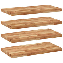 Wandschappen 4 st zwevend olieafwerking 60x40x4 cm acaciahout