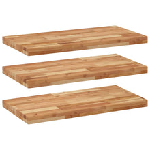Wandschappen 3 st zwevend olieafwerking 100x40x4 cm acaciahout