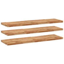 Wandschappen 3 st zwevend olieafwerking 120x40x4 cm acaciahout