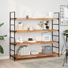 Wandschappen 3 st zwevend olieafwerking 120x40x4 cm acaciahout