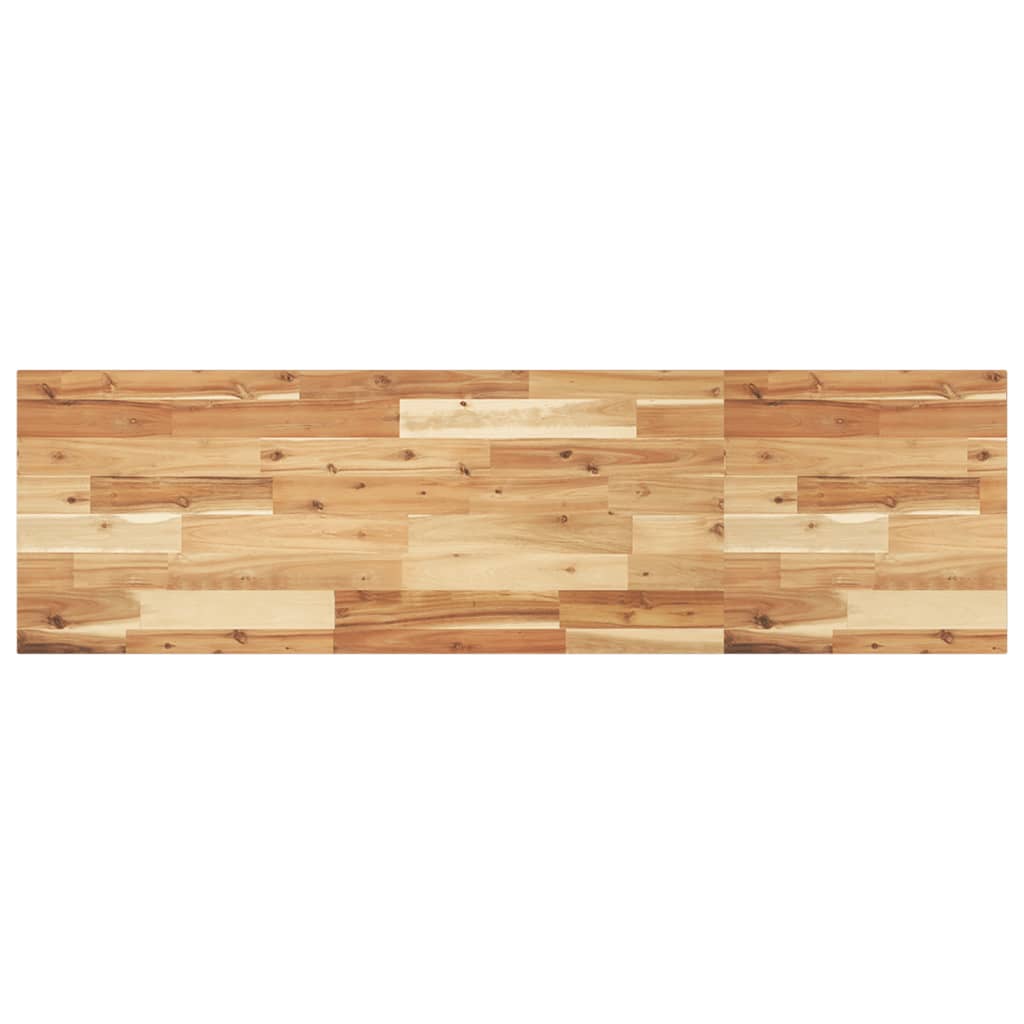 Wastafelblad Met Olieafwerking Massief Acaciahout 140 x 40 x 2 cm Donkerbruin
