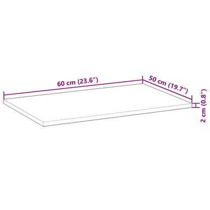 Wastafelblad Met Olieafwerking Massief Acaciahout 60 x 50 x 2 cm Olie-afwerking