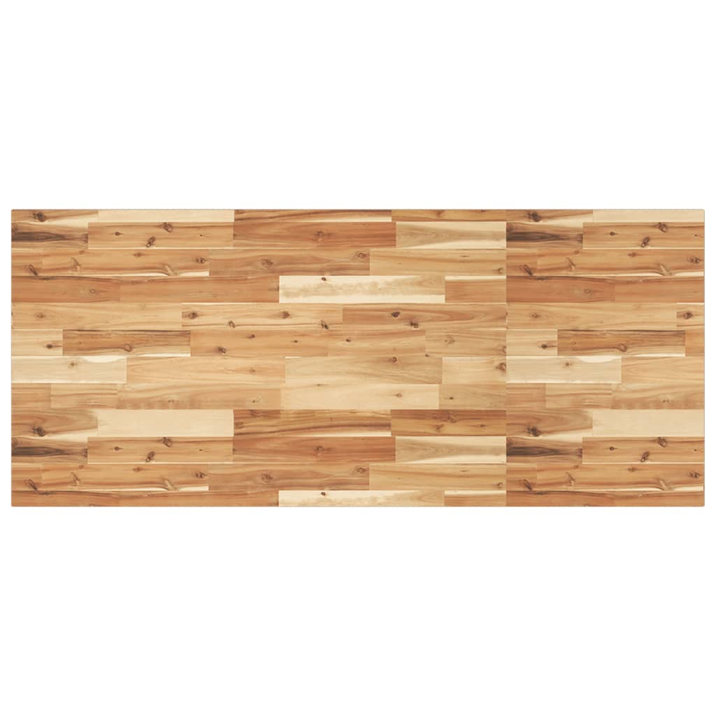 Wastafelblad Met Olieafwerking Massief Acaciahout 140 x 60 x 2 cm Donkerbruin