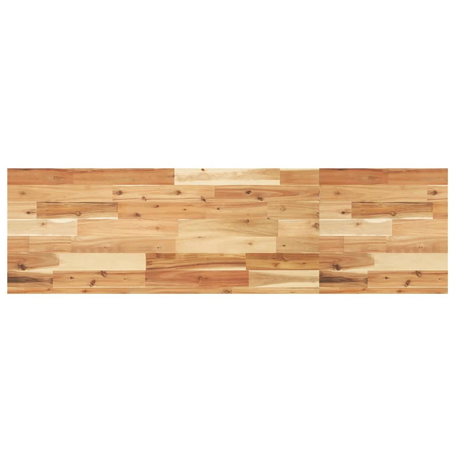 Wastafelblad Met Olieafwerking Massief Acaciahout 120 x 40 x 4 cm Donkerbruin
