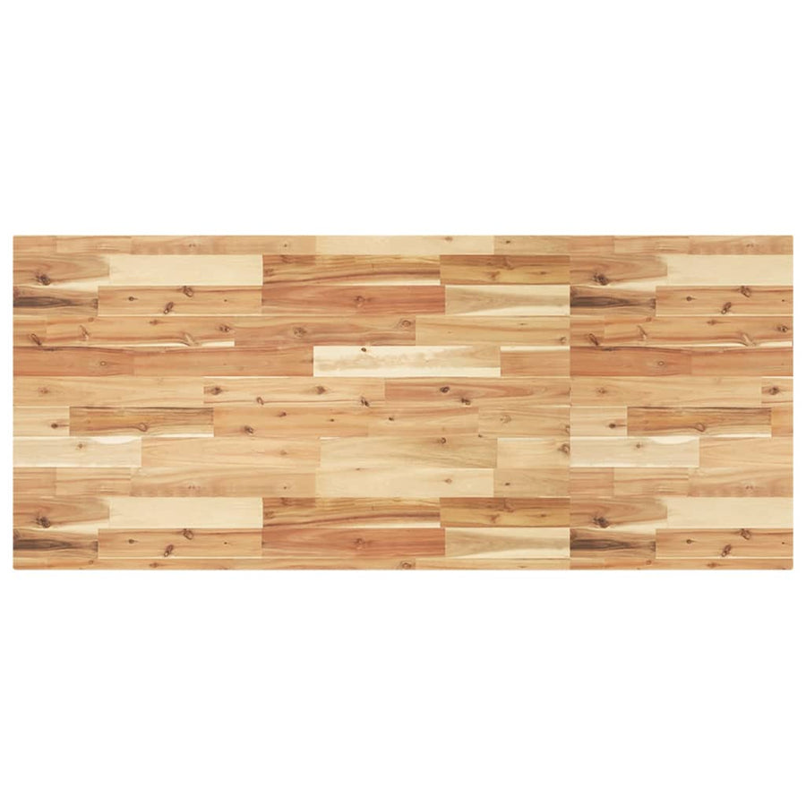 Wastafelblad Met Olieafwerking Massief Acaciahout 140 x 60 x 4 cm Donkerbruin