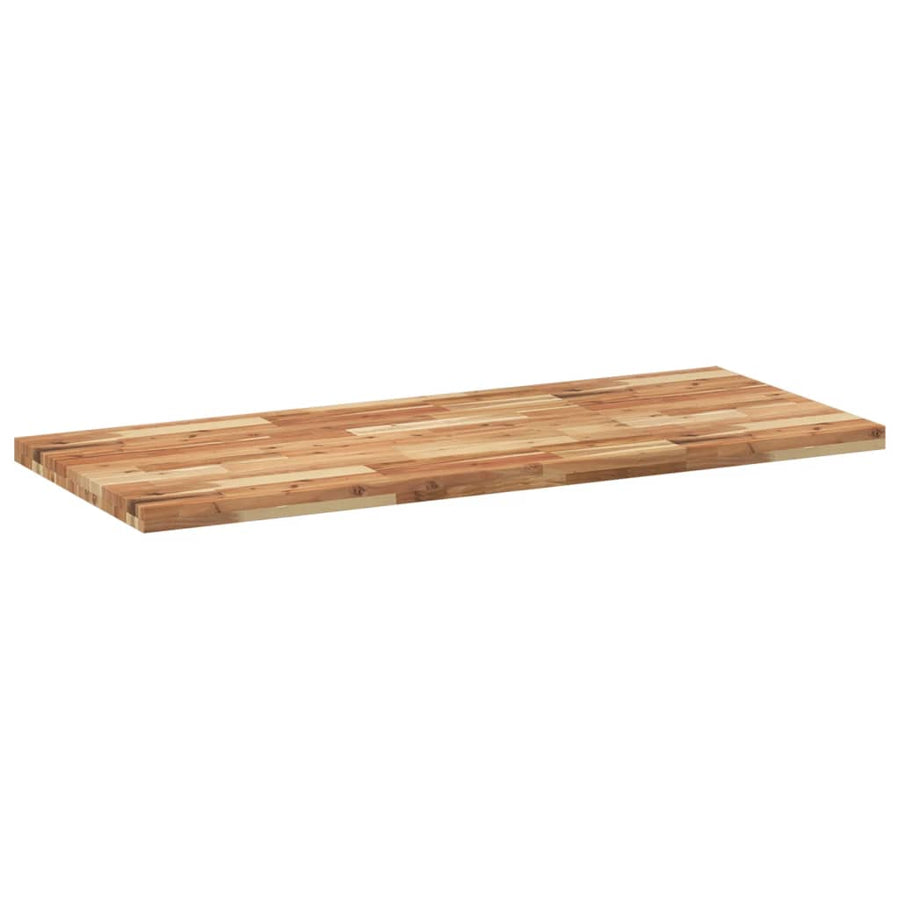 Wastafelblad Met Olieafwerking Massief Acaciahout 140 x 60 x 4 cm Donkerbruin