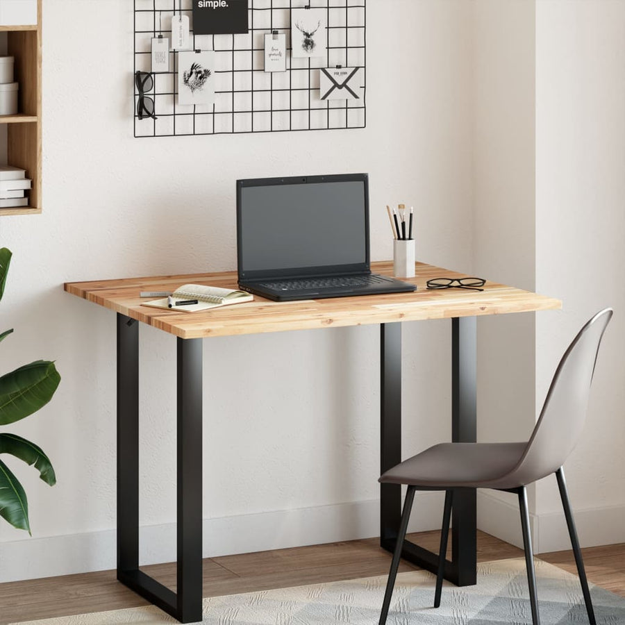 Bureaublad 100x80x2 cm onbehandeld massief acaciahout