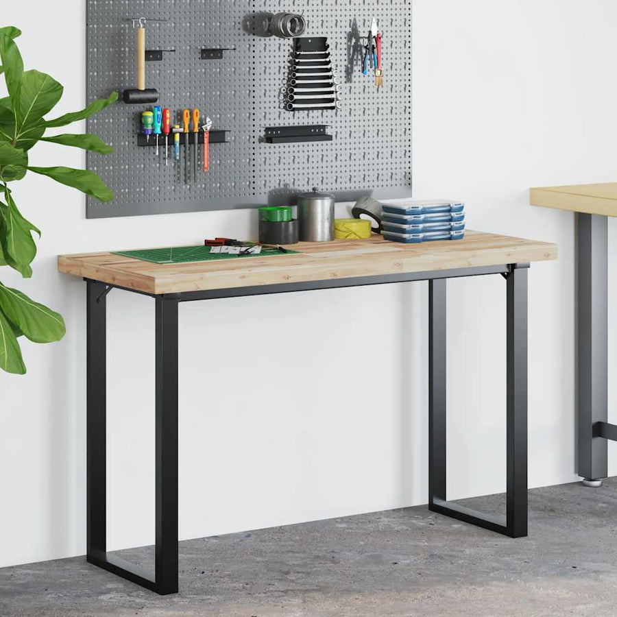 Bureaublad 140x50x4 cm onbehandeld massief acaciahout