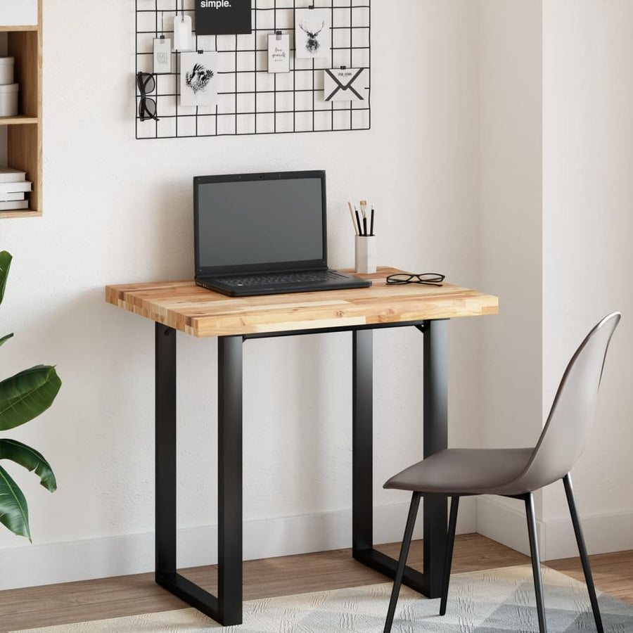 Bureaublad 80x60x4 cm onbehandeld massief acaciahout