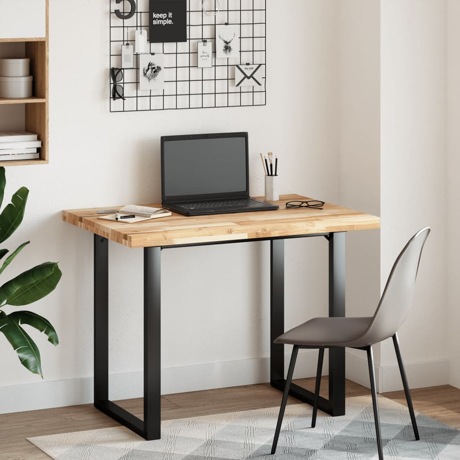 Bureaublad 100x70x4 cm onbehandeld massief acaciahout
