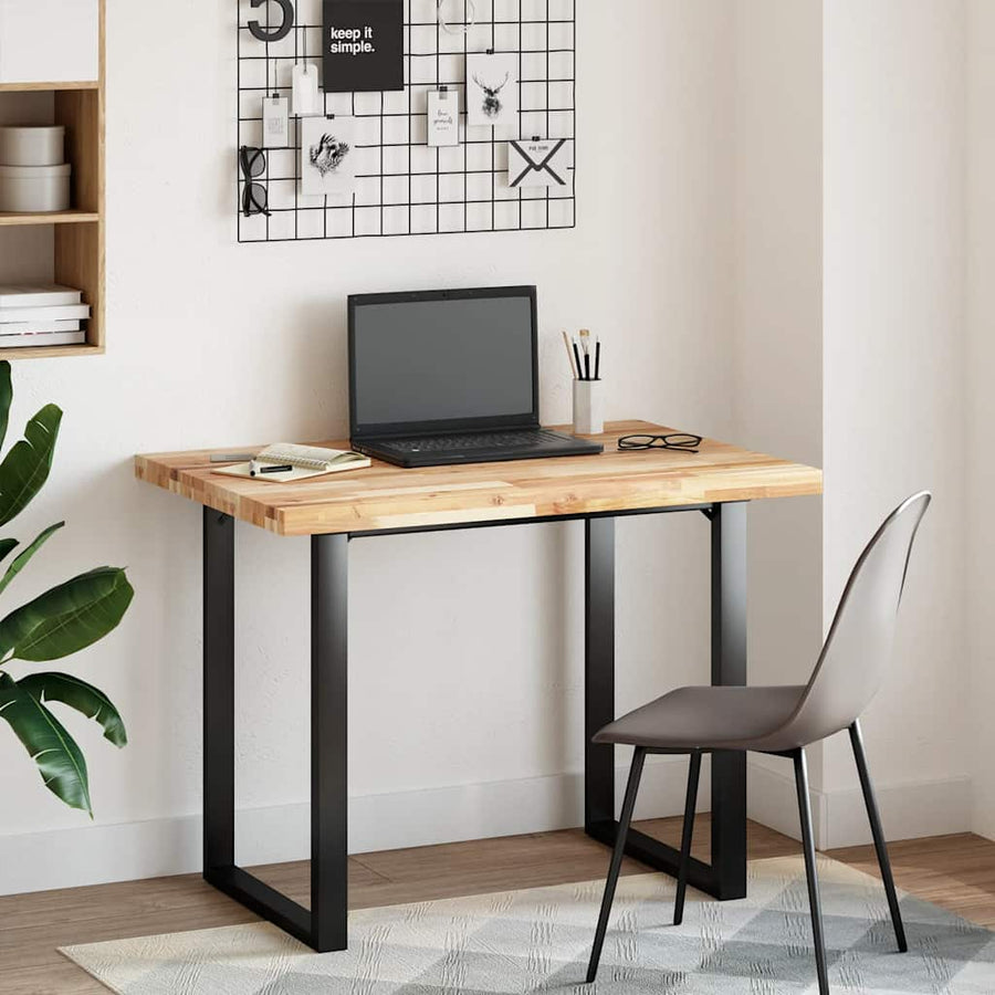 Bureaublad Onbehandeld Massief Acaciahout 120 x 70 x 4 cm Naturel