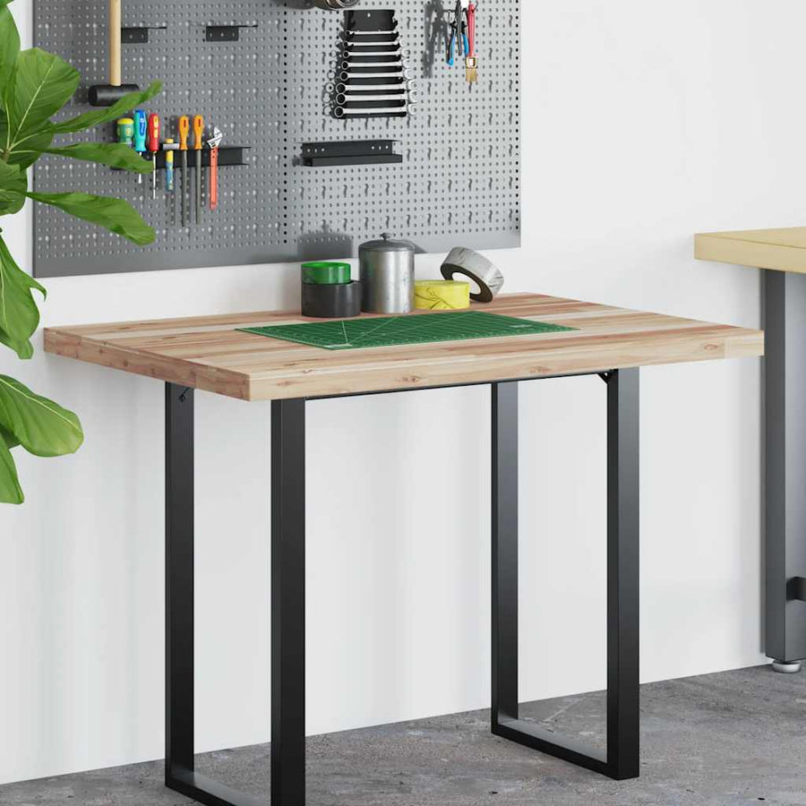 Bureaublad Onbehandeld Massief Acaciahout 120 x 70 x 4 cm Naturel