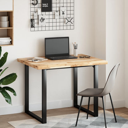 Bureaublad 100x80x4 cm onbehandeld massief acaciahout