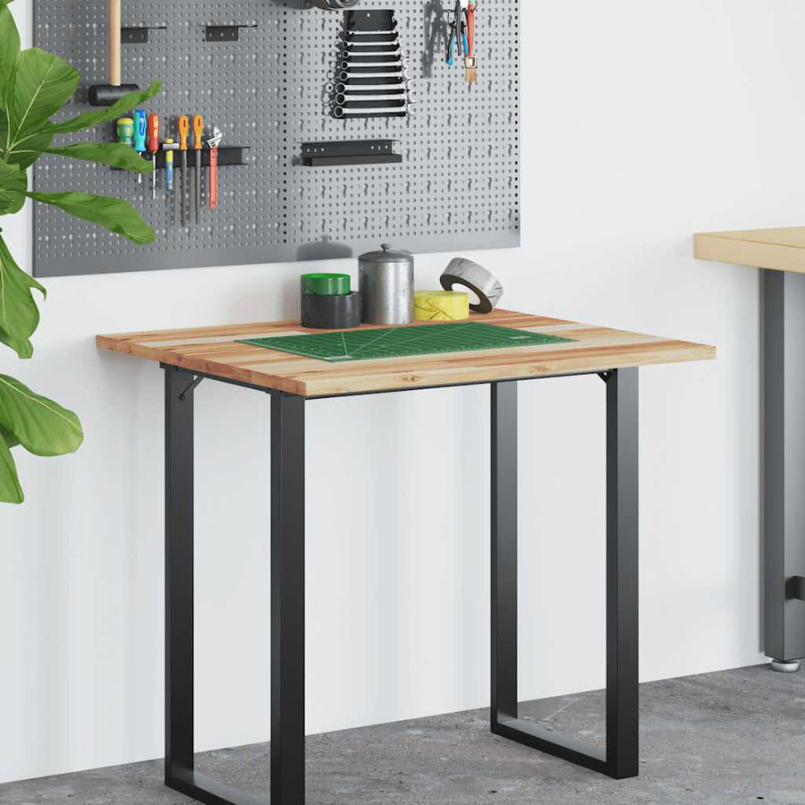 Bureaublad Met Olieafwerking Massief Acaciahout 80 x 60 x 2 cm