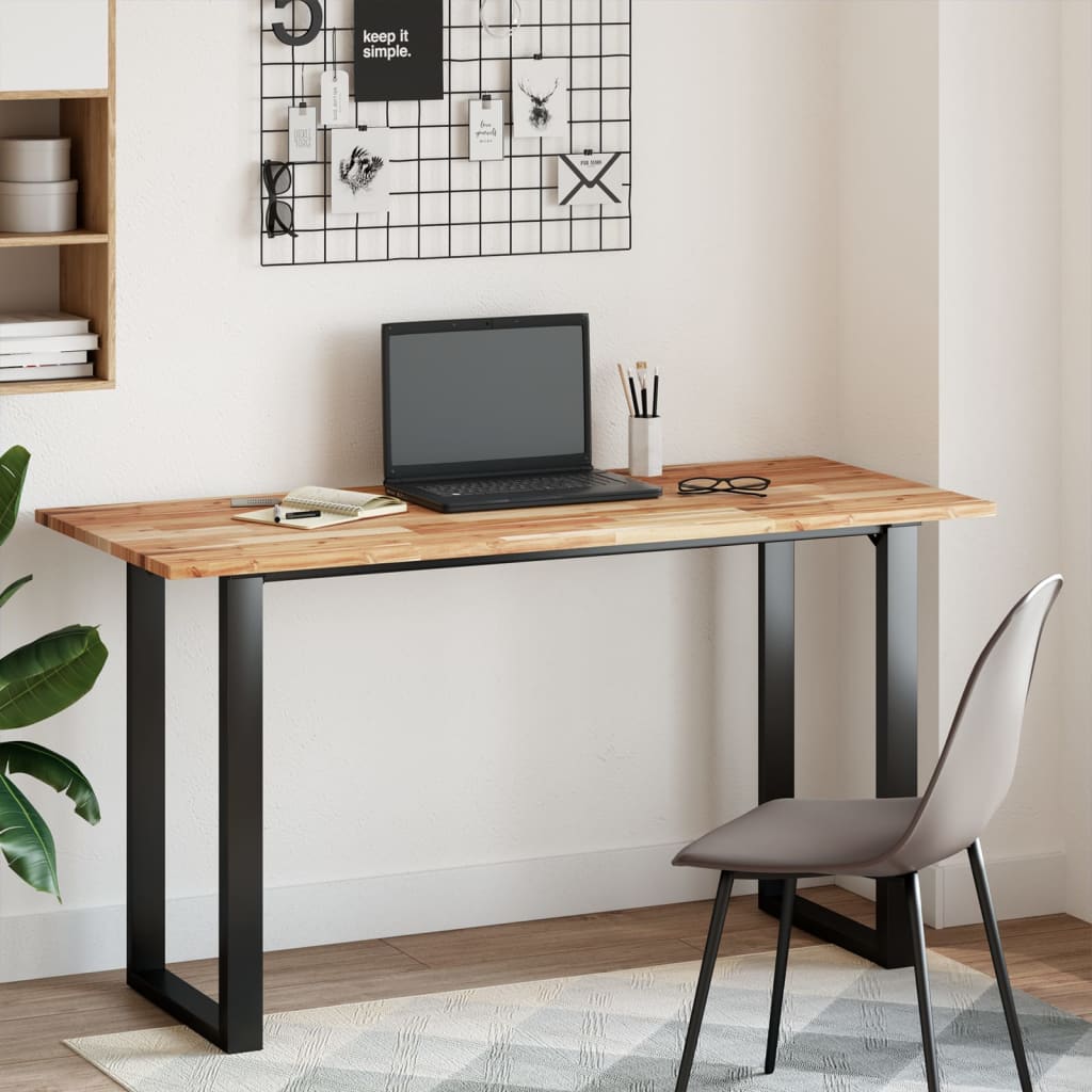 Bureaublad Met Olieafwerking Massief Acaciahout 120 x 60 x 2 cm Donkerbruin