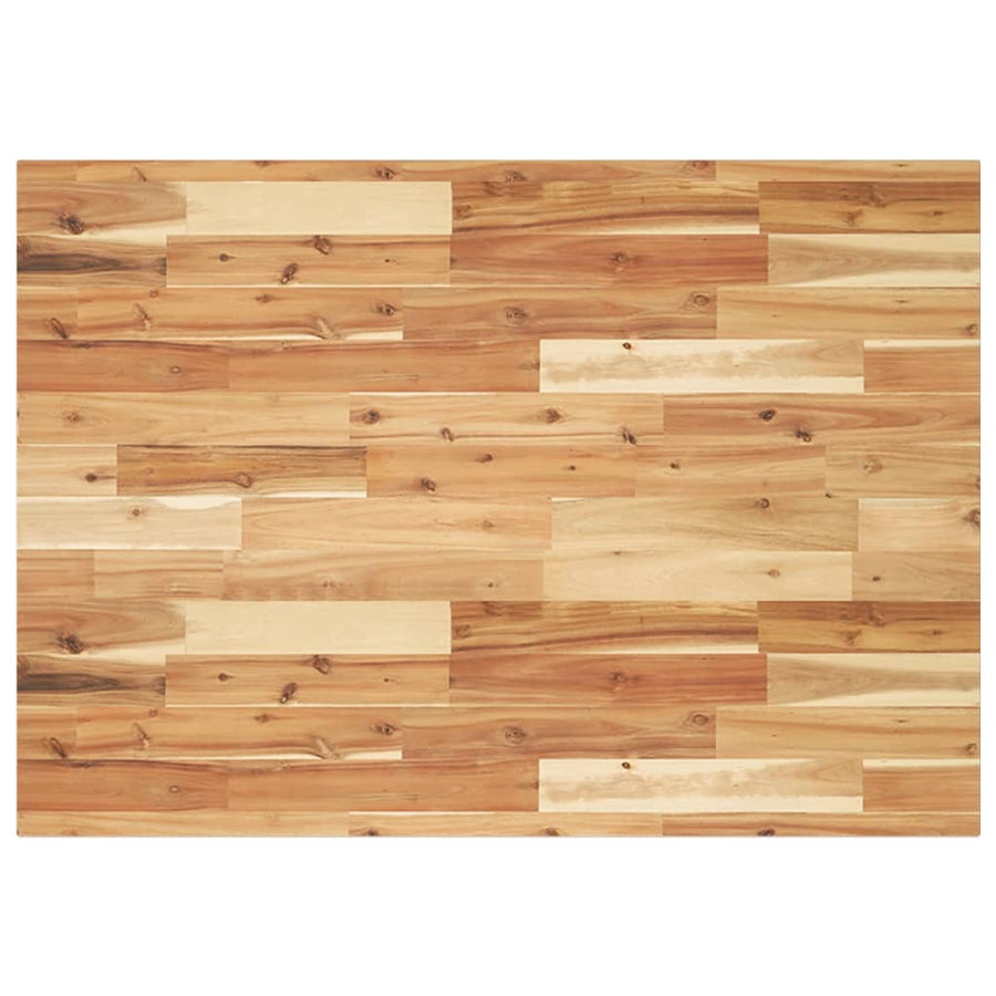 Bureaublad Met Olieafwerking Massief Acaciahout 80 x 70 x 2 cm Donkerbruin