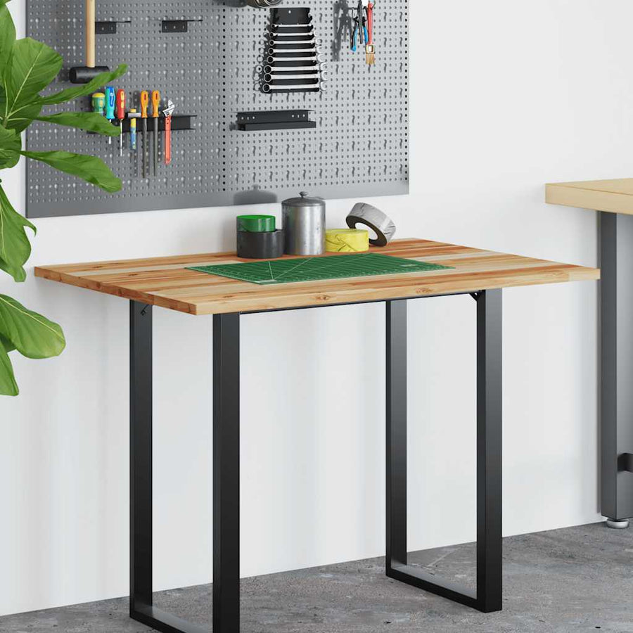 Bureaublad Met Olieafwerking Massief Acaciahout 100 x 70 x 2 cm Donkerbruin