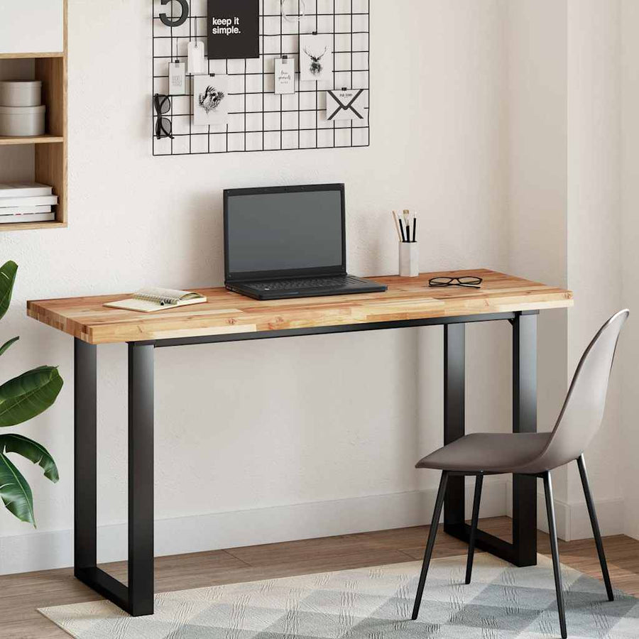 Bureaublad Met Olieafwerking Massief Acaciahout 120 x 50 x 4 cm Donkerbruin