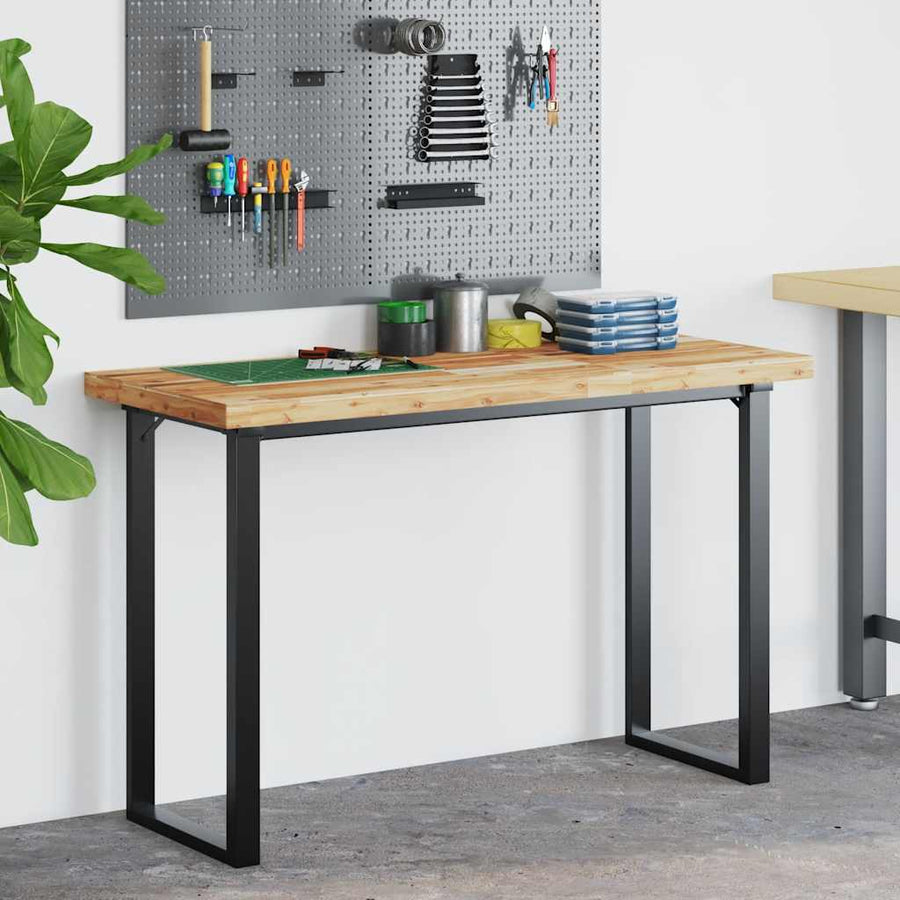 Bureaublad Met Olieafwerking Massief Acaciahout 120 x 50 x 4 cm Donkerbruin