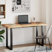 Bureaublad Met Olieafwerking Massief Acaciahout 140 x 60 x 4 cm Donkerbruin