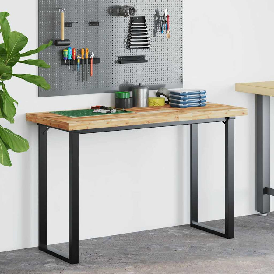 Bureaublad Met Olieafwerking Massief Acaciahout 140 x 60 x 4 cm Donkerbruin