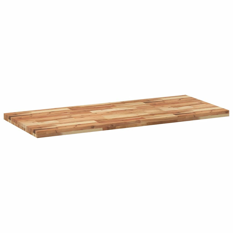 Bureaublad Met Olieafwerking Massief Acaciahout 140 x 60 x 4 cm Donkerbruin