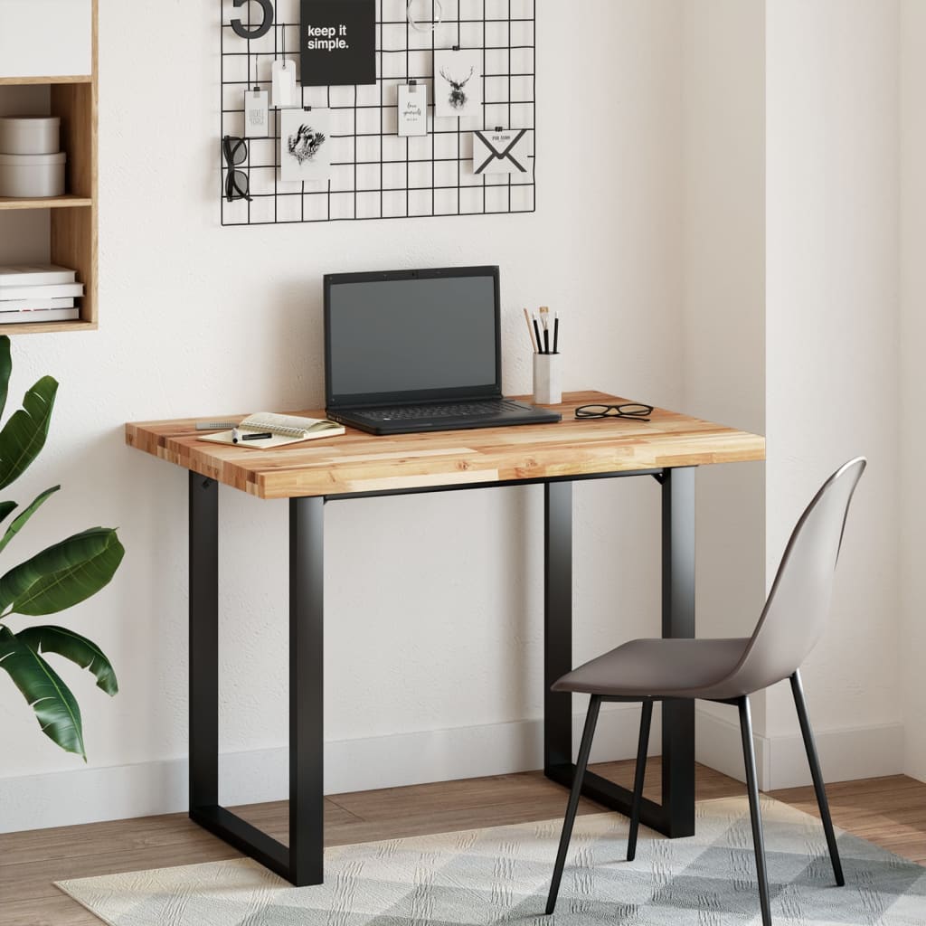 Bureaublad met olieafwerking 100x70x4 cm massief acaciahout