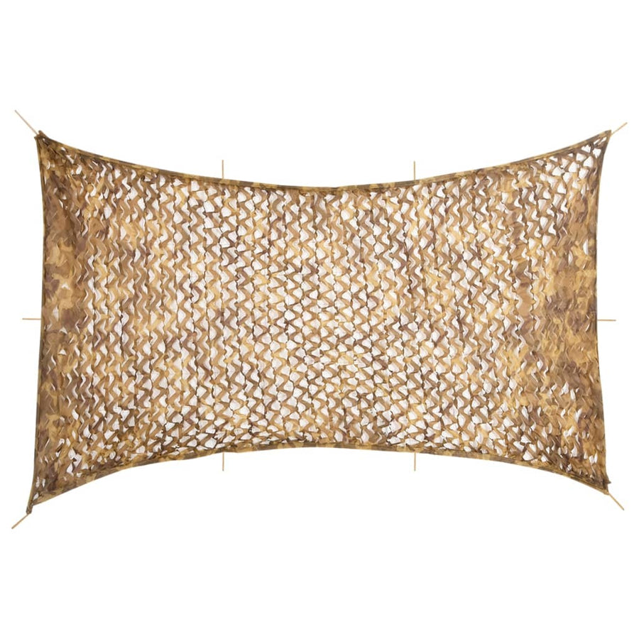 Camouflagenet met opbergzak 600x414 cm zandkleurig