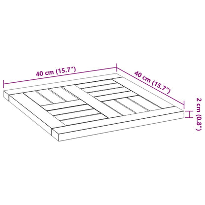 Tafelblad vierkant 40x40x2 cm massief acaciahout