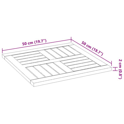 Tafelblad 50X50X2 Cm Massief Acaciahout 50 cm Vierkant