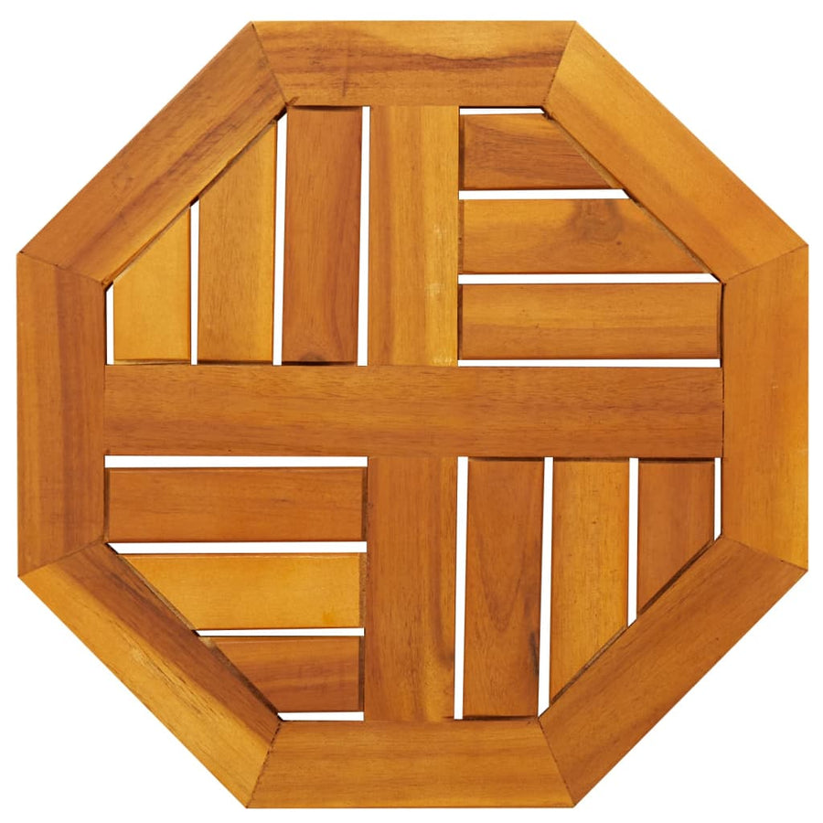Tafelblad achthoekig 40x40x2 cm massief acaciahout