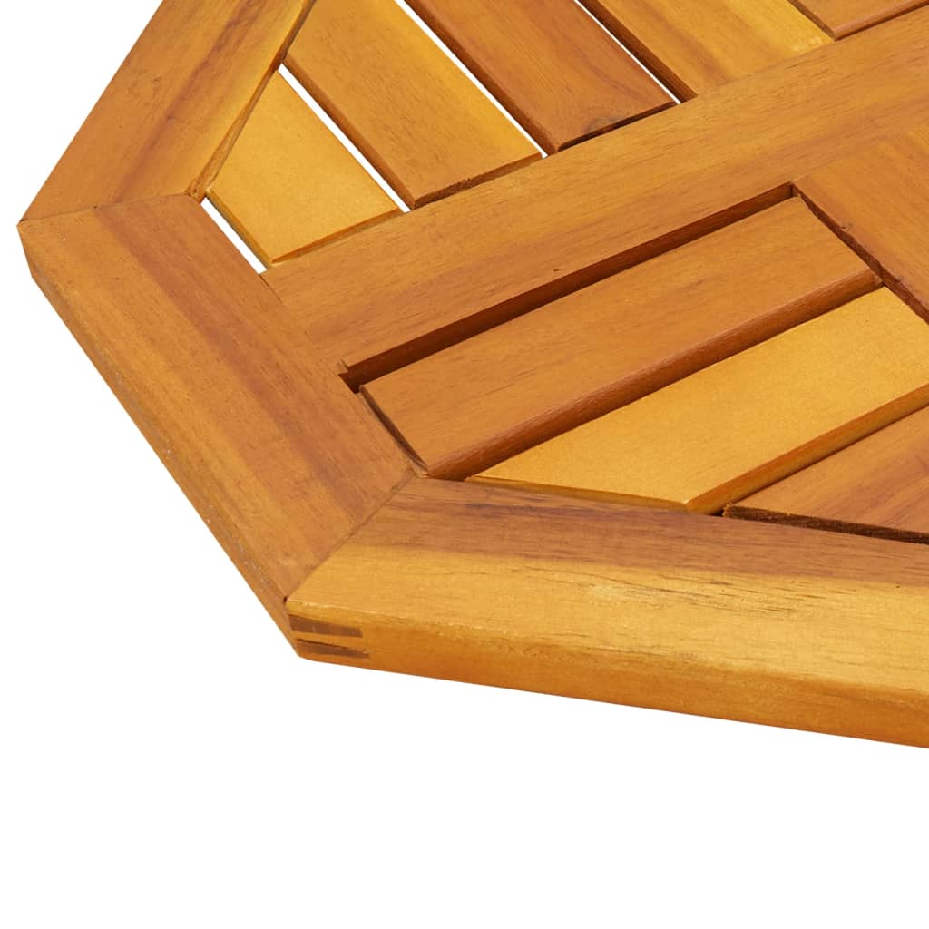 Tafelblad achthoekig 40x40x2 cm massief acaciahout