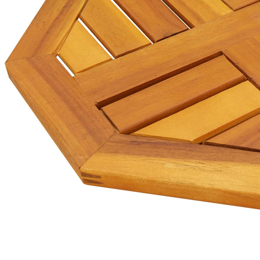 Tafelblad achthoekig 40x40x2 cm massief acaciahout