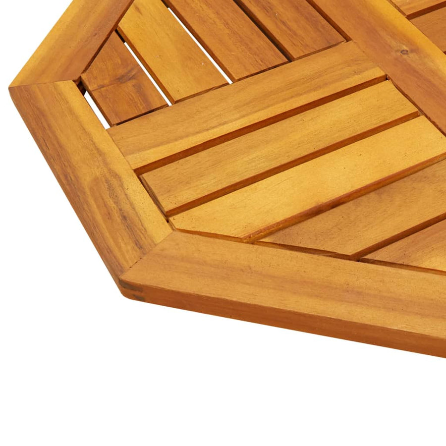 Tafelblad achthoekig 50x50x2 cm massief acaciahout